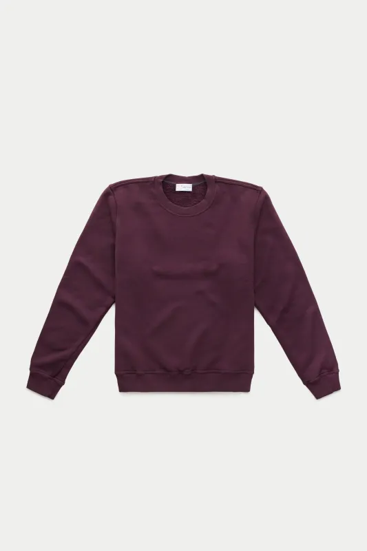 Cotton Fitted Crewneck Sweatshirt Mulberry Wine sold by Wolf vs Goat