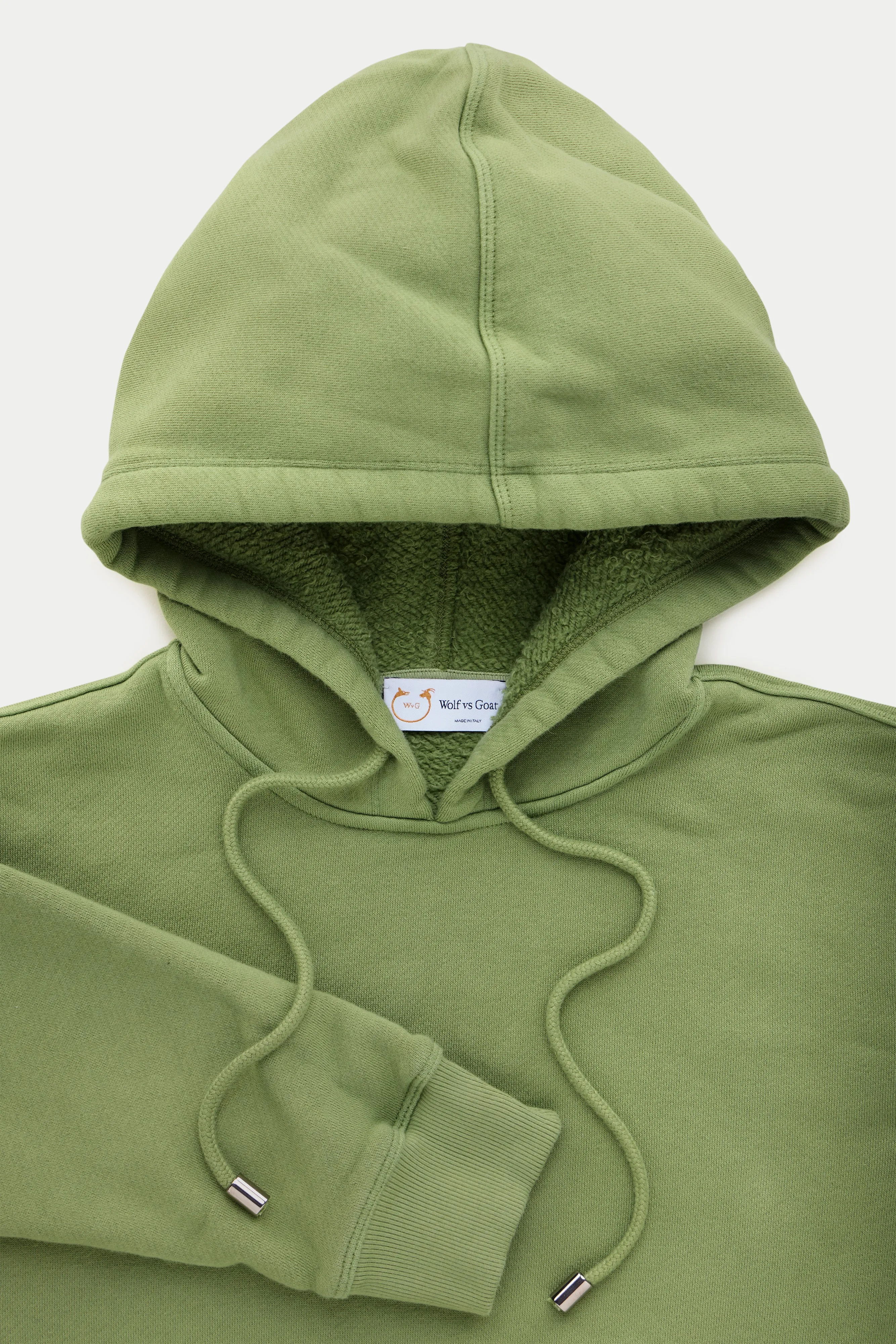 Cotton Fitted Hoodie Calliste Green sold by Wolf vs Goat product image thumbnail 3