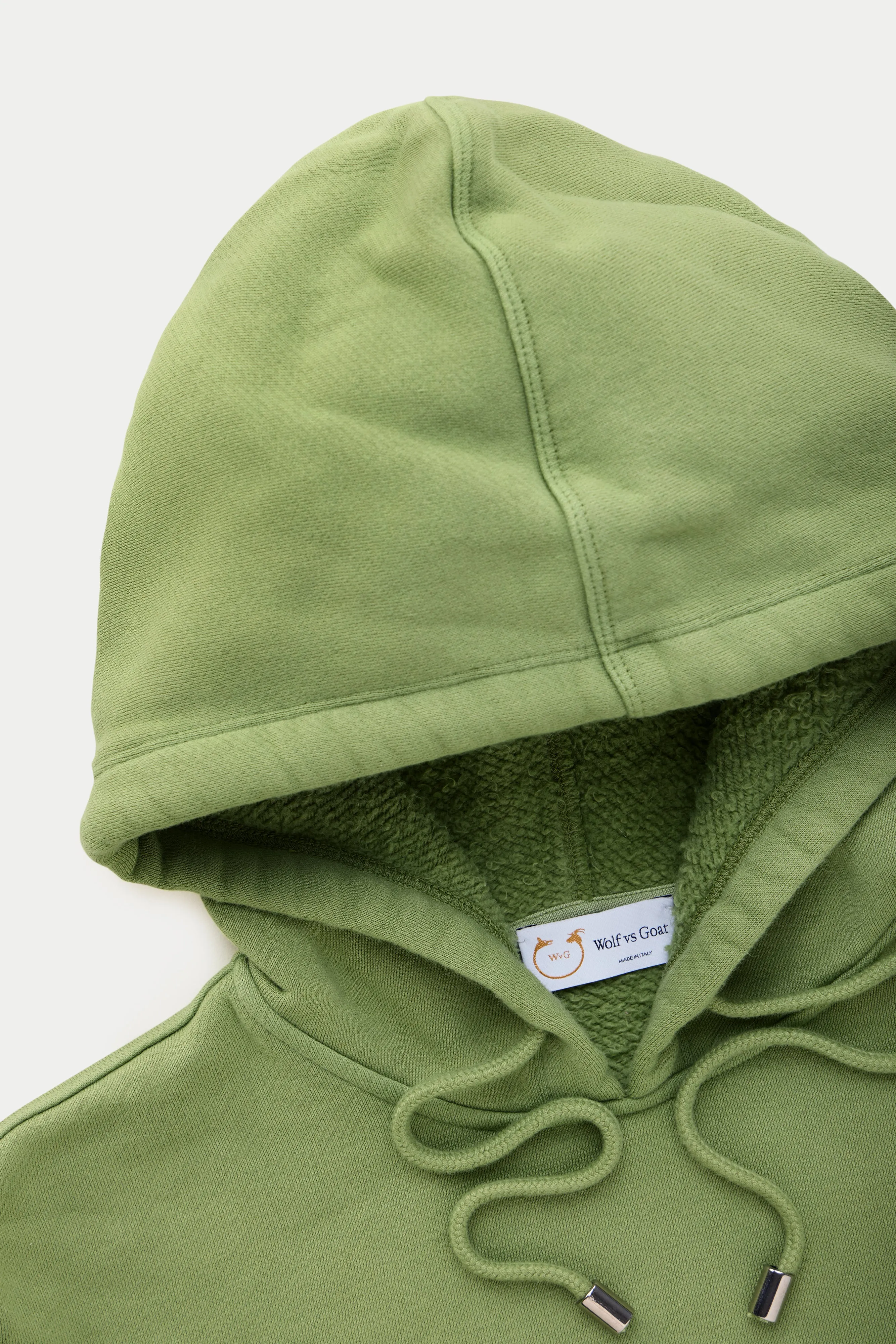 Cotton Fitted Hoodie Calliste Green sold by Wolf vs Goat product image thumbnail 4