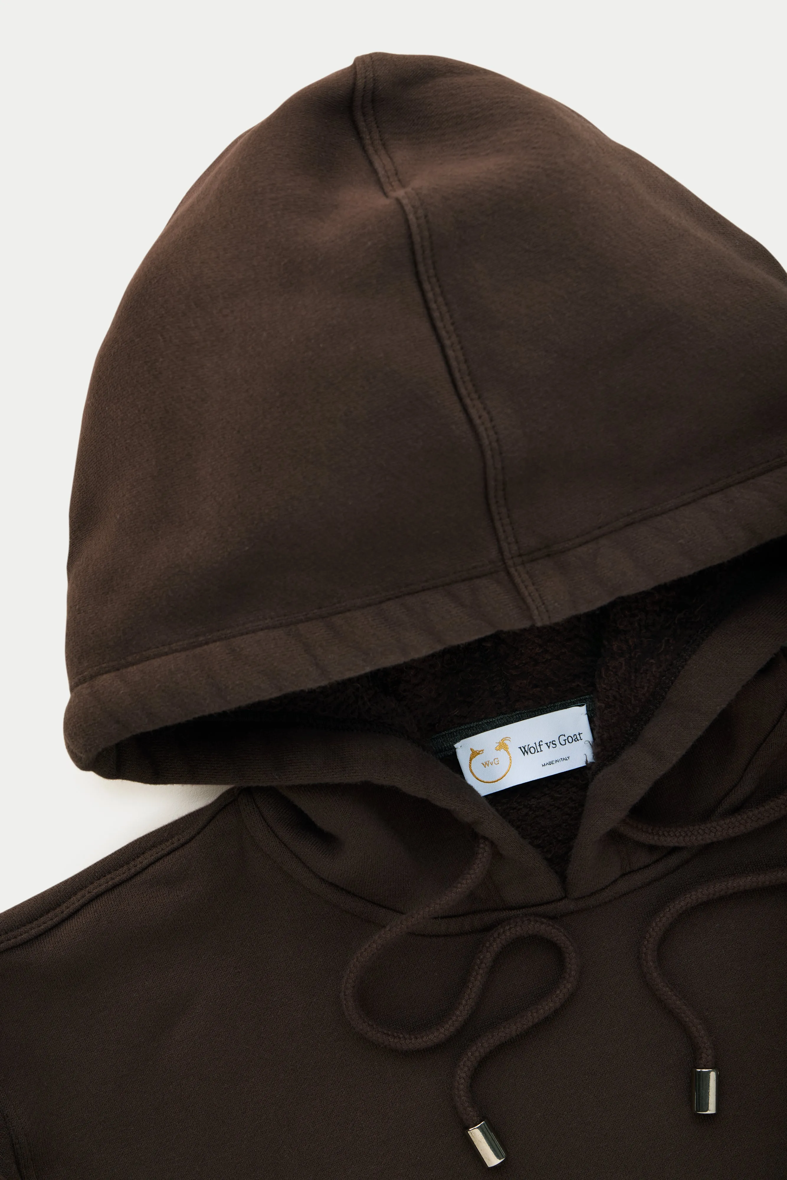 Cotton Fitted Hoodie Seal Brown sold by Wolf vs Goat product image thumbnail 4