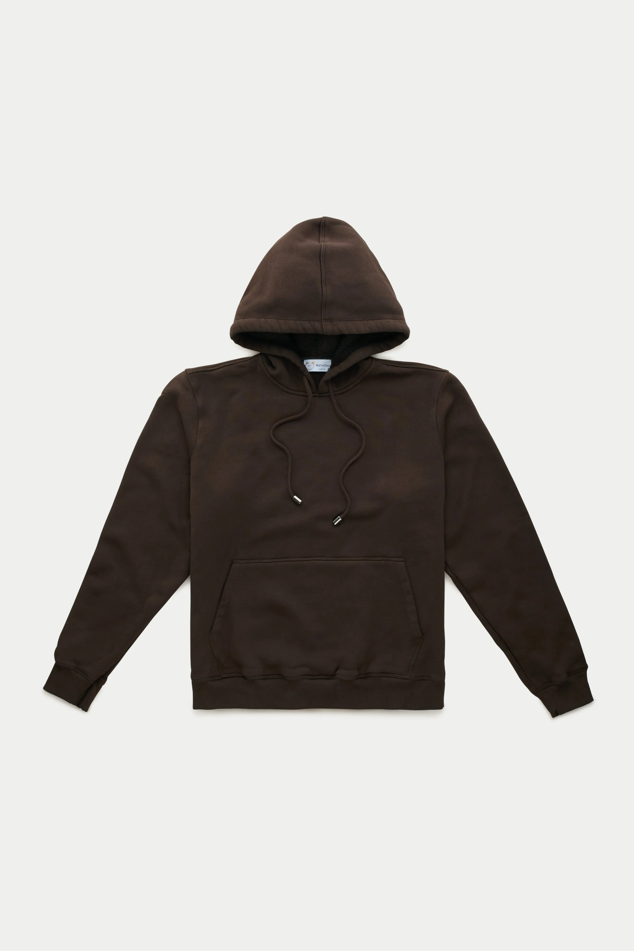 Cotton Fitted Hoodie Seal Brown sold by Wolf vs Goat