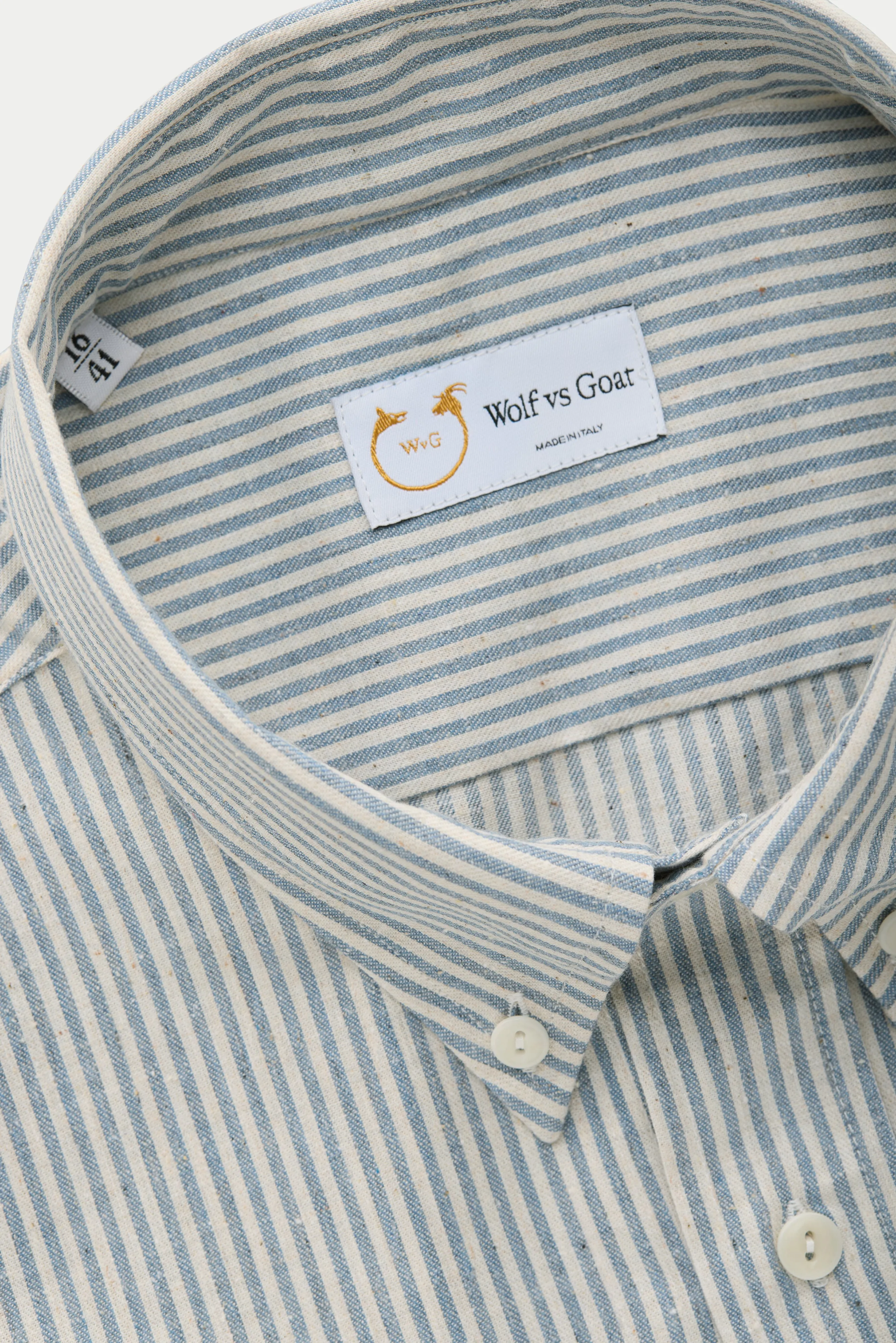 Long Sleeve Regular After-Dinner Button Down Cotton Shirt Blue Conductor sold by Wolf vs Goat product image thumbnail 4