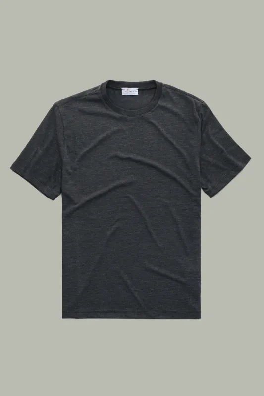 Heavyweight Short Sleeve Bamboo Sorona Jersey Crewneck Black sold by Wolf vs Goat