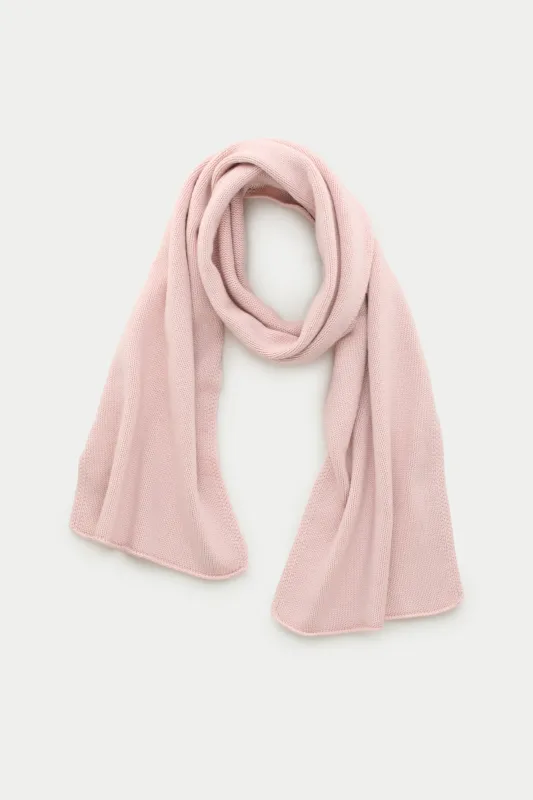 Knitted Maglia Inglese Cashmere Scarf Rose Pink sold by Wolf vs Goat