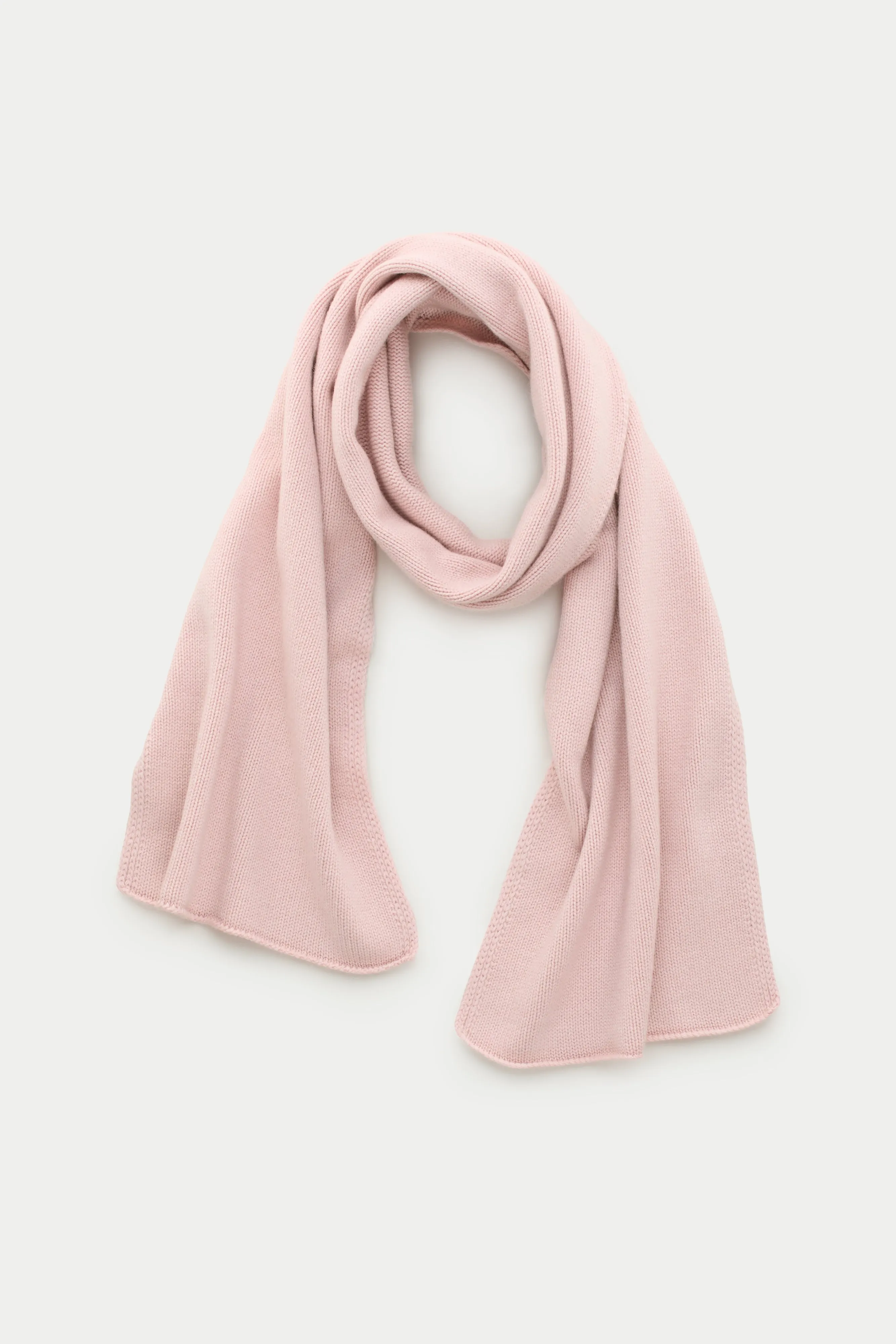 Knitted Maglia Inglese Cashmere Scarf Rose Pink sold by Wolf vs Goat