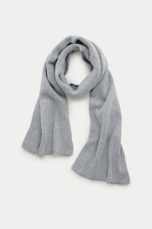 Knitted Maglia Rasata Cashmere Scarf Grigio Chiaro sold by Wolf vs Goat