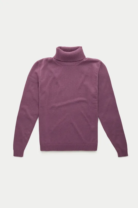 Crown Cashmere Knitted Long Sleeve Turtleneck Rudbeckia sold by Wolf vs Goat