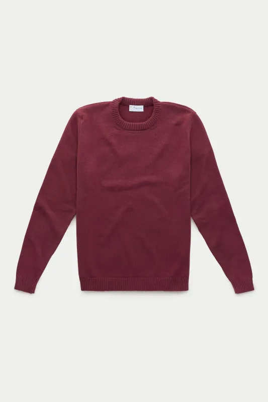 Crown Cashmere Knitted Long Sleeve Crewneck Coccinea sold by Wolf vs Goat