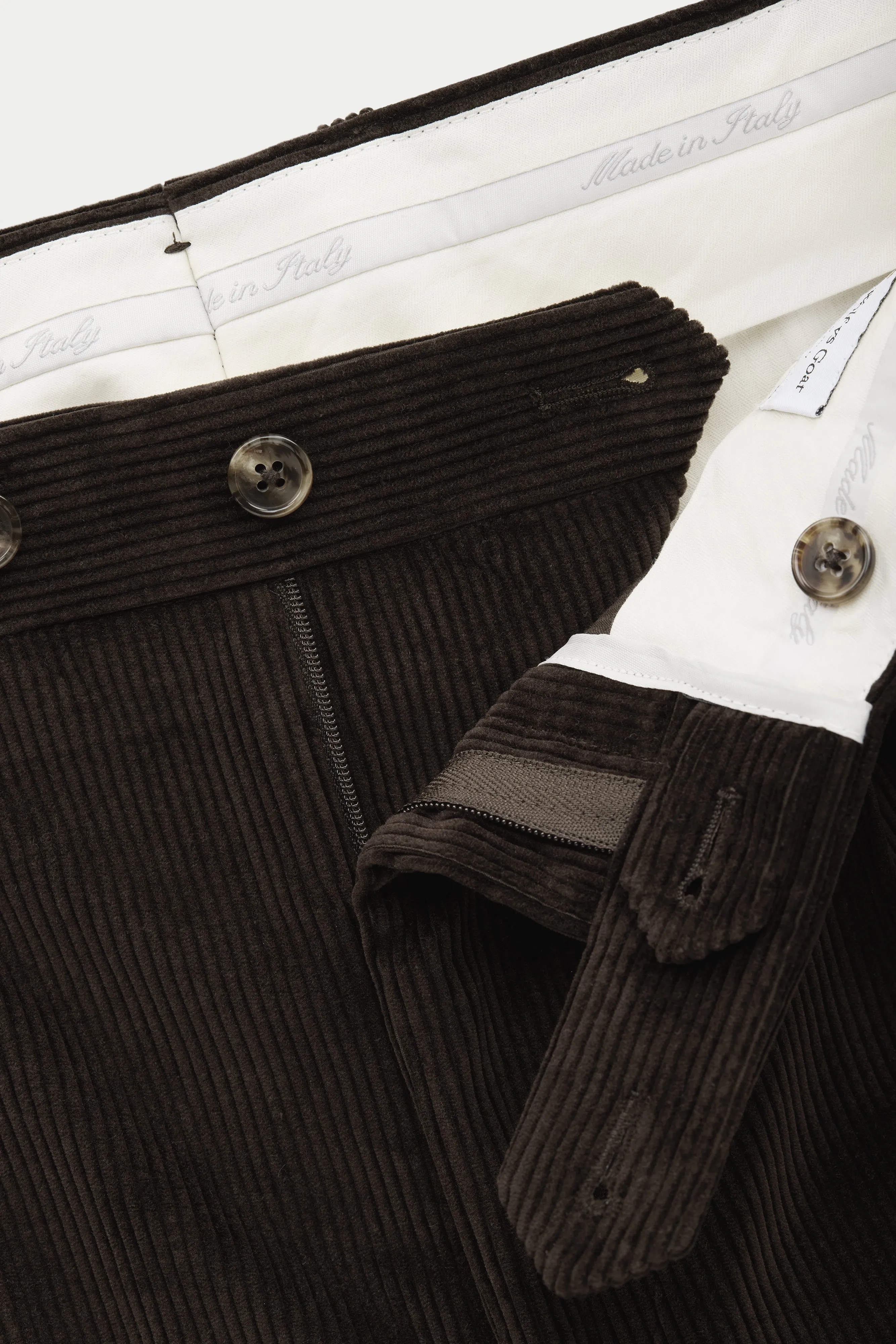 Cotton Wool Corduroy Trousers Chocolate sold by Wolf vs Goat product image thumbnail 2