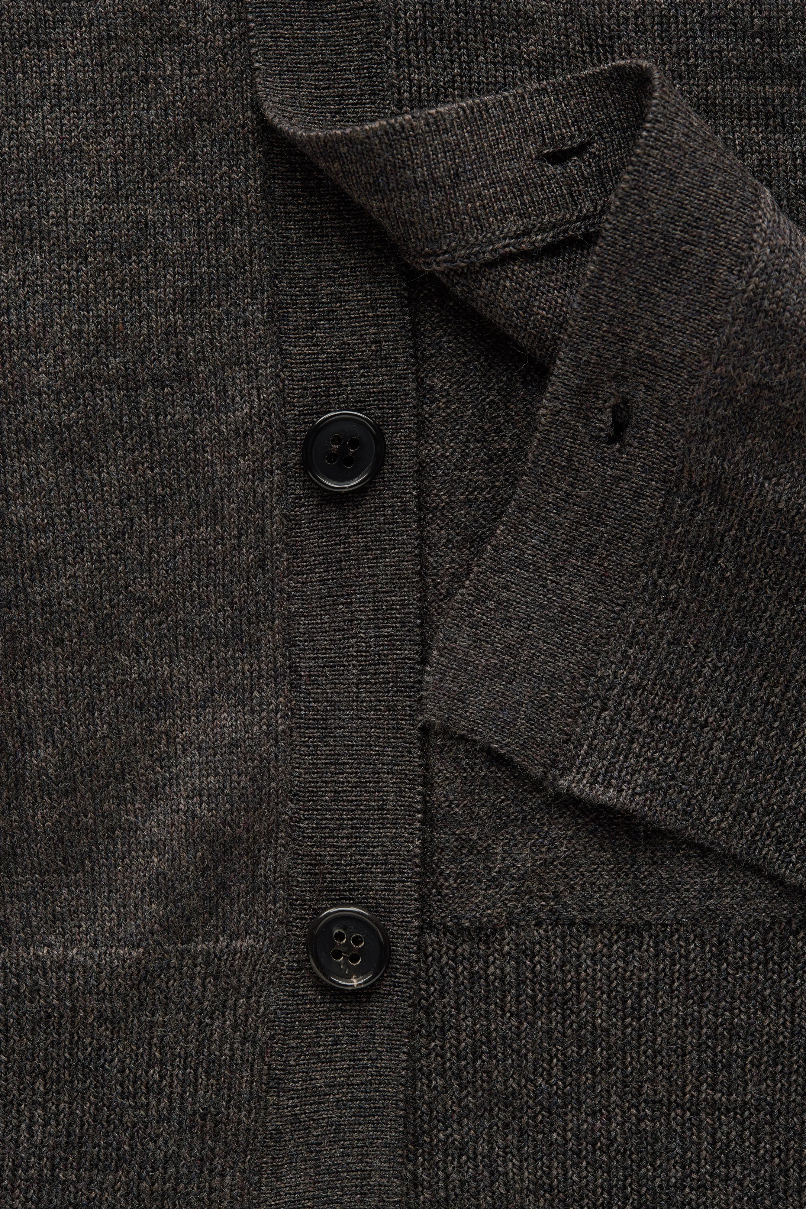 Long Sleeve Wool Knitted Cardigan Cenere sold by Wolf vs Goat product image thumbnail 5