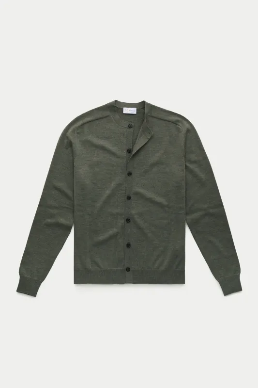 Long Sleeve Wool Knitted Cardigan Alpine made by Wolf vs Goat