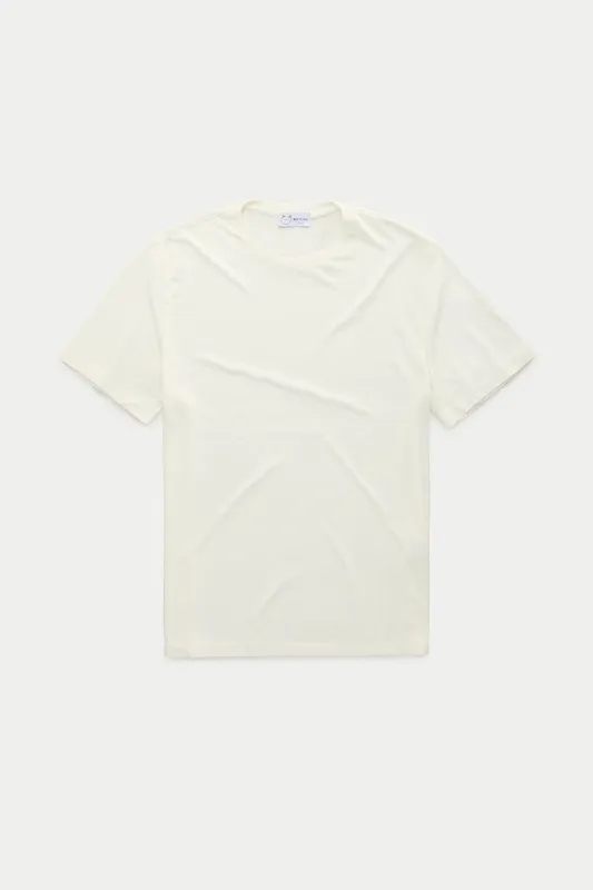 Light Weight Bamboo Sorona Short Sleeve Crew Neck T-Shirt Snow White made by Wolf vs Goat