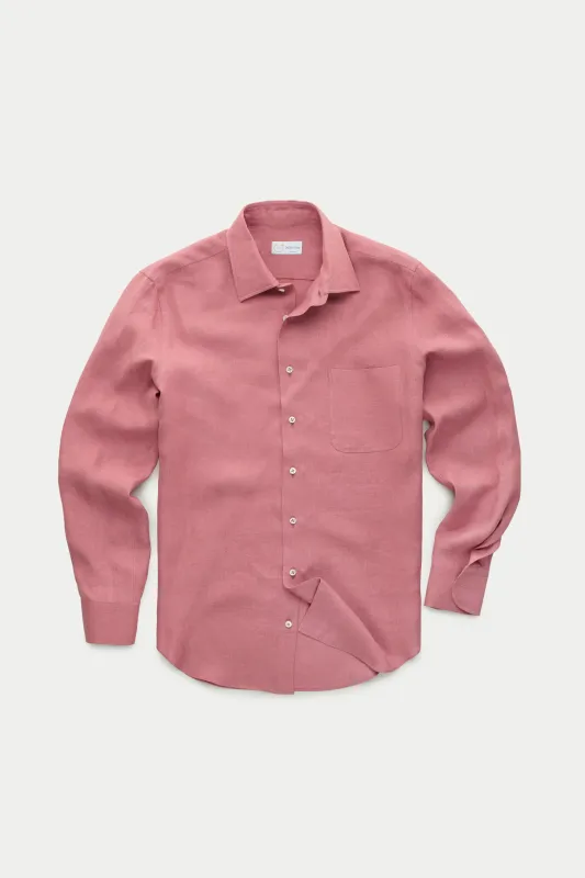 After-Dinner Linen Shirt Cassis made by Wolf vs Goat