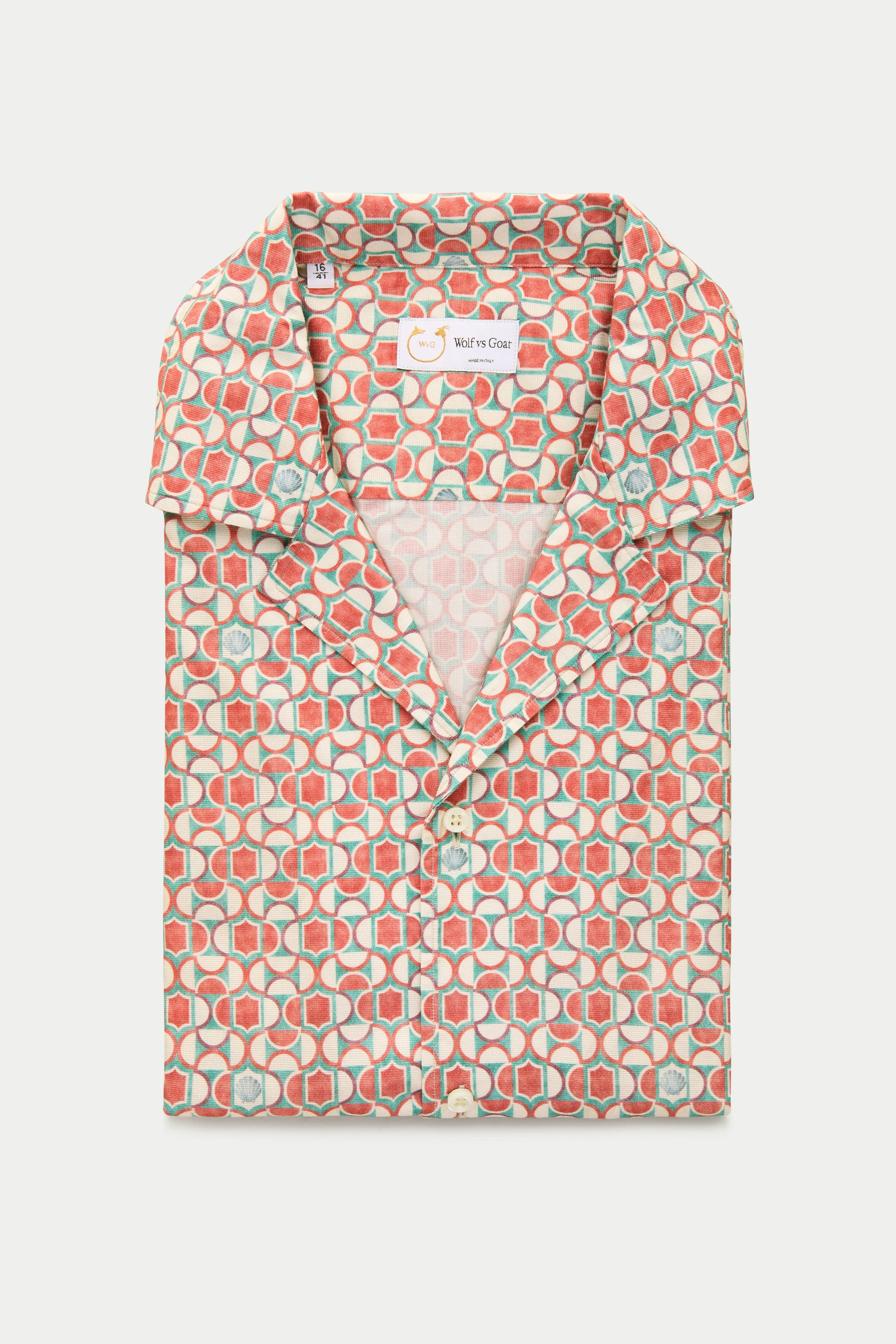 Bowling Cotton Shirt Terracotta Tile Print sold by Wolf vs Goat product image thumbnail 3
