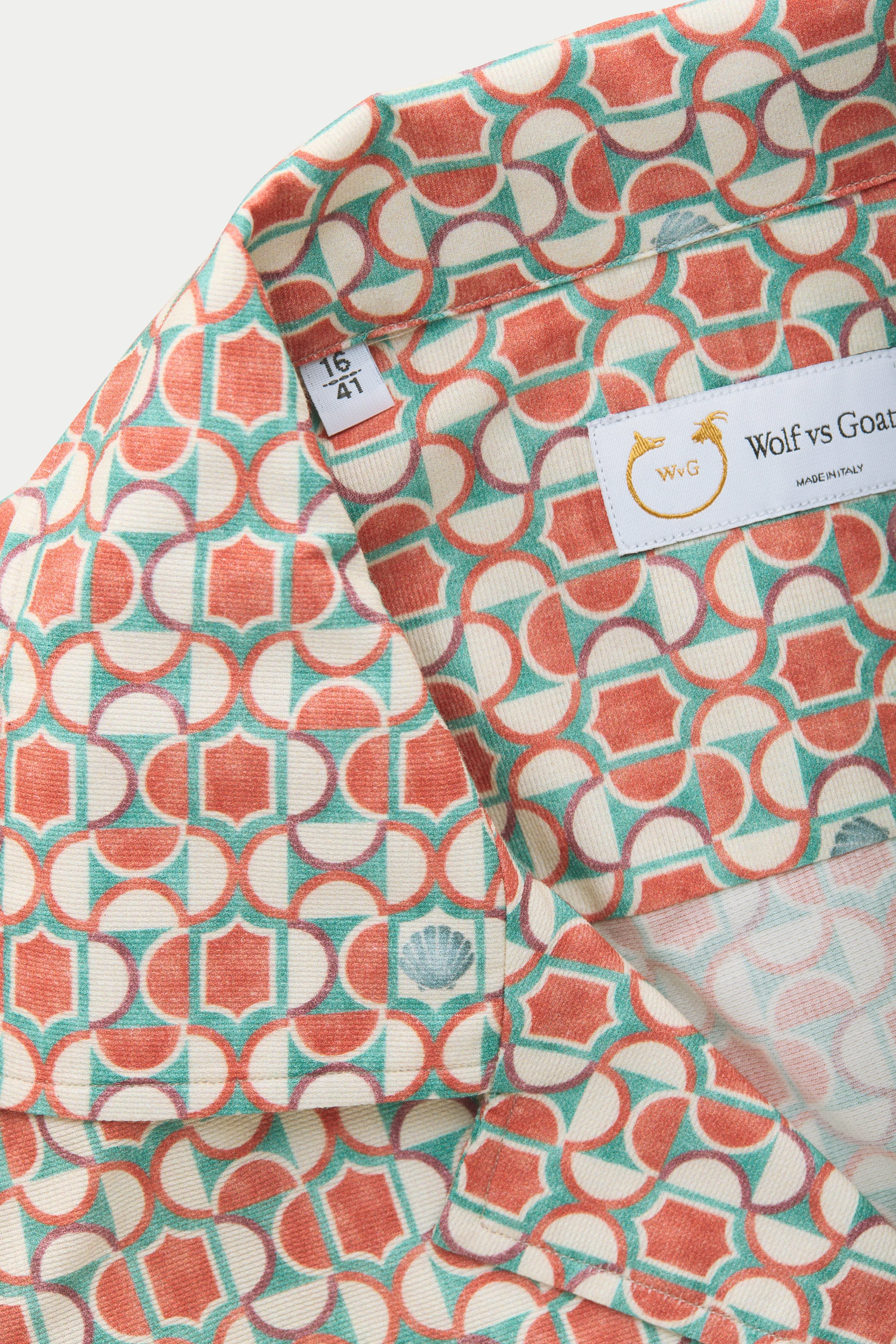 Bowling Cotton Shirt Terracotta Tile Print sold by Wolf vs Goat product image thumbnail 5