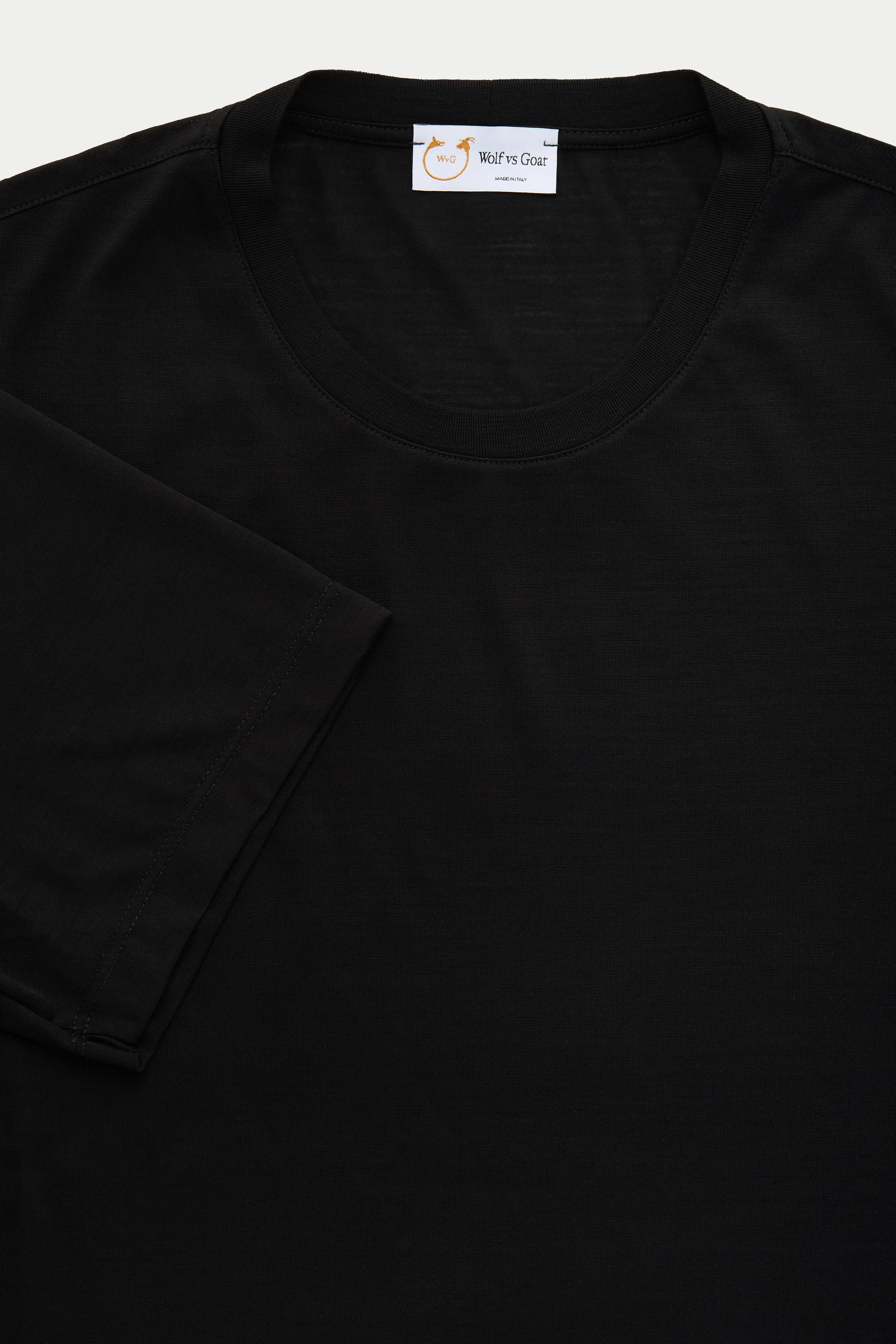 Superfine Wool T-Shirt Black sold by Wolf vs Goat product image thumbnail 3