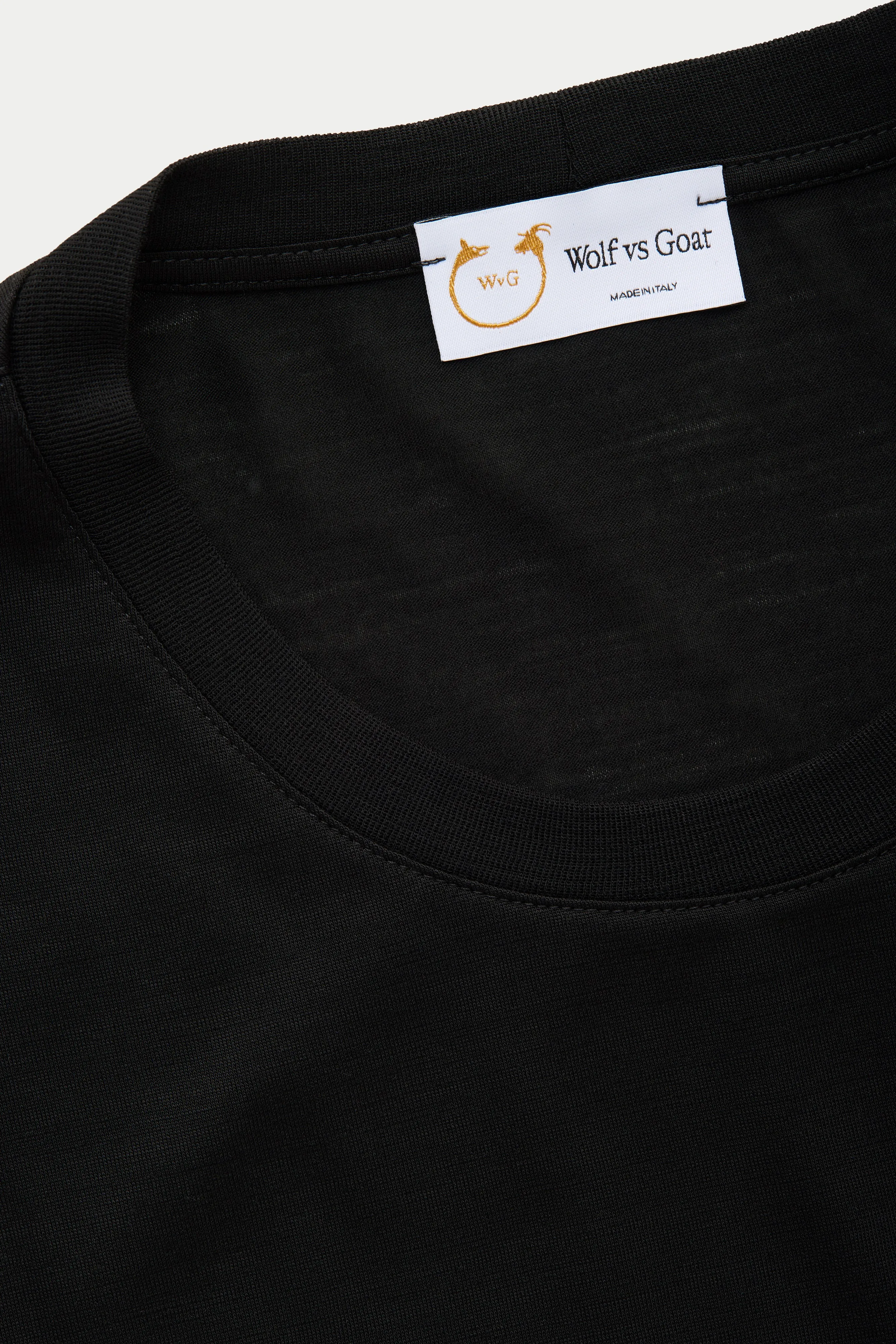Superfine Wool T-Shirt Black sold by Wolf vs Goat product image thumbnail 4