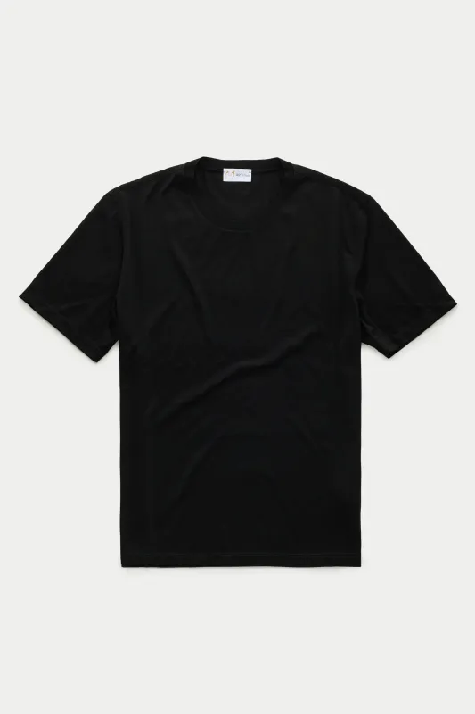 Superfine Wool T-Shirt Black made by Wolf vs Goat