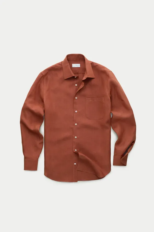 After-Dinner Hemp Shirt Rust made by Wolf vs Goat