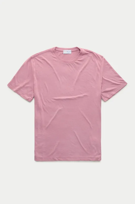 Light Weight Bamboo Sorona Short Sleeve Crew Neck T-Shirt Washed Plum made by Wolf vs Goat