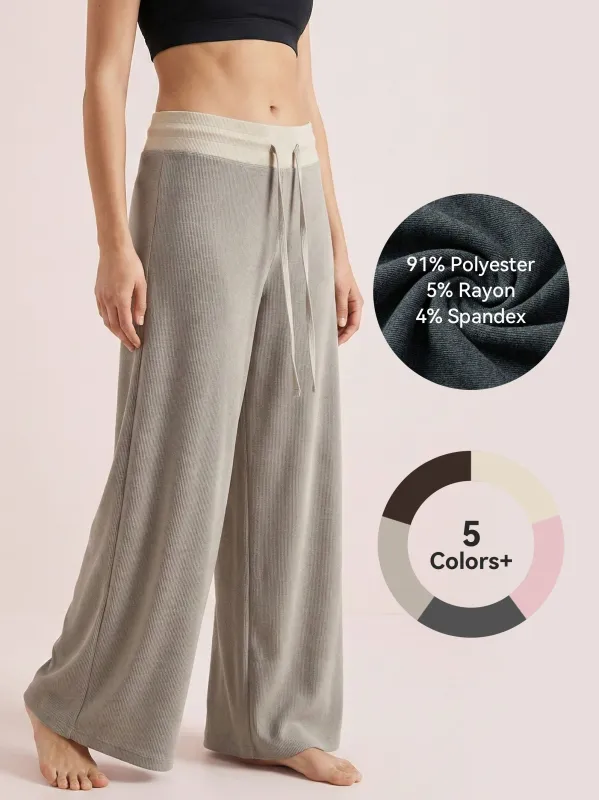 SHOWITTY Women’s Knit Wide Leg Lounge Pants – Soft, Breathable, High-Waisted Travel & Everyday Comfort sold by Showitty