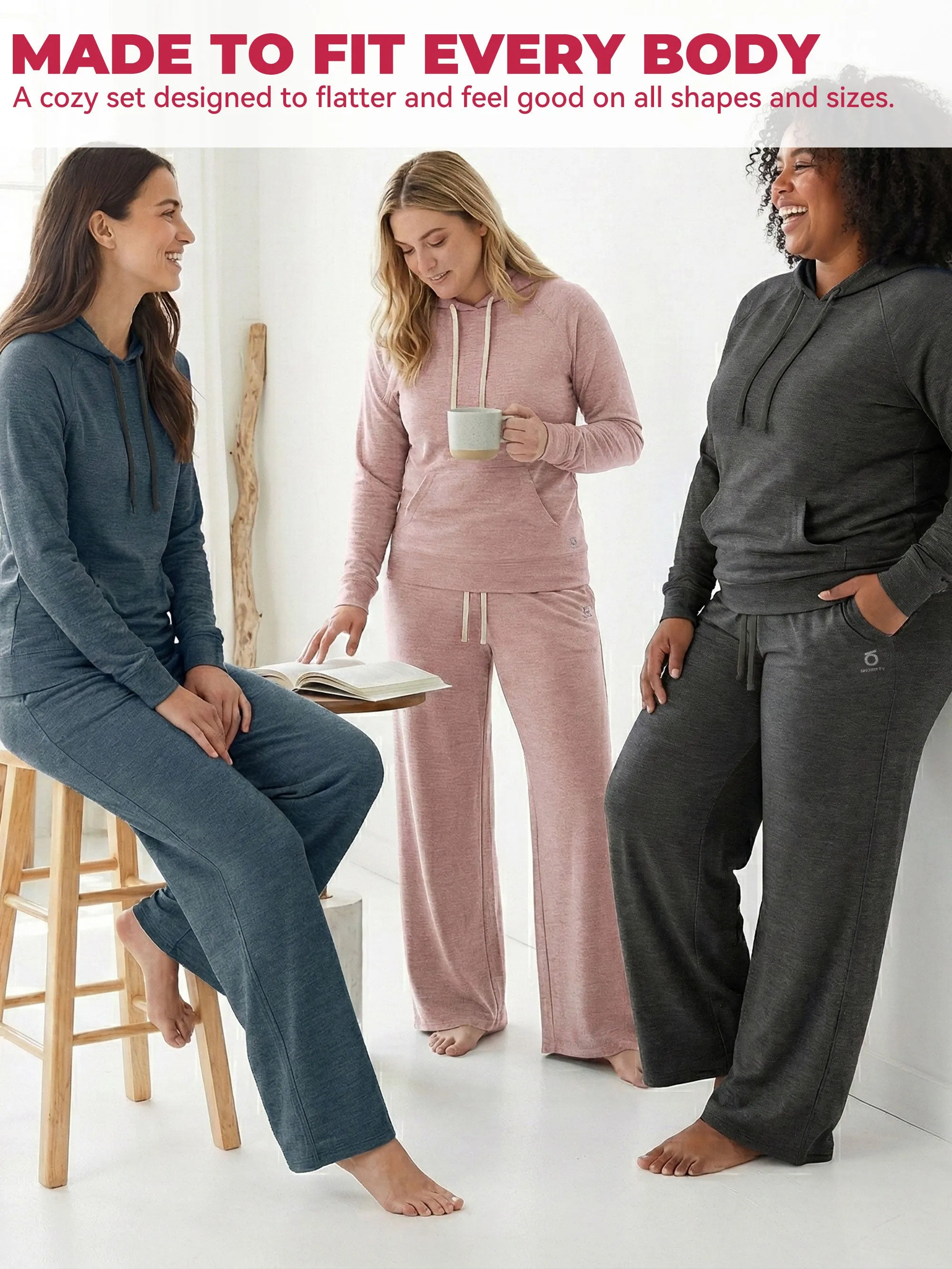 SHOWITTY EcoSoft Hoodie & Wide-Leg Sweatpants Set | Cozy, Sustainable & Effortlessly Stylish sold by Showitty product image thumbnail 5