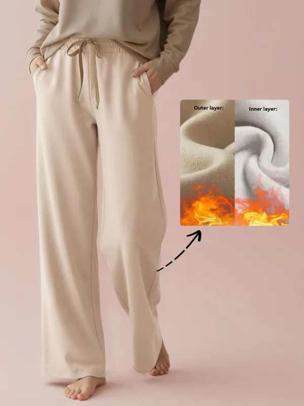 SHOWITTY Fleece-Lined Wide-Leg Sweatpants | Warm, Cozy & Effortlessly Chic sold by Showitty
