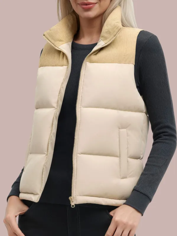 SHOWITTY Women’s Thickened Stand Collar Vest - C Warm Cotton-Padded Puffer Waistcoat for Fall & Winter, Windproof Casual Layering Outerwear sold by Showitty