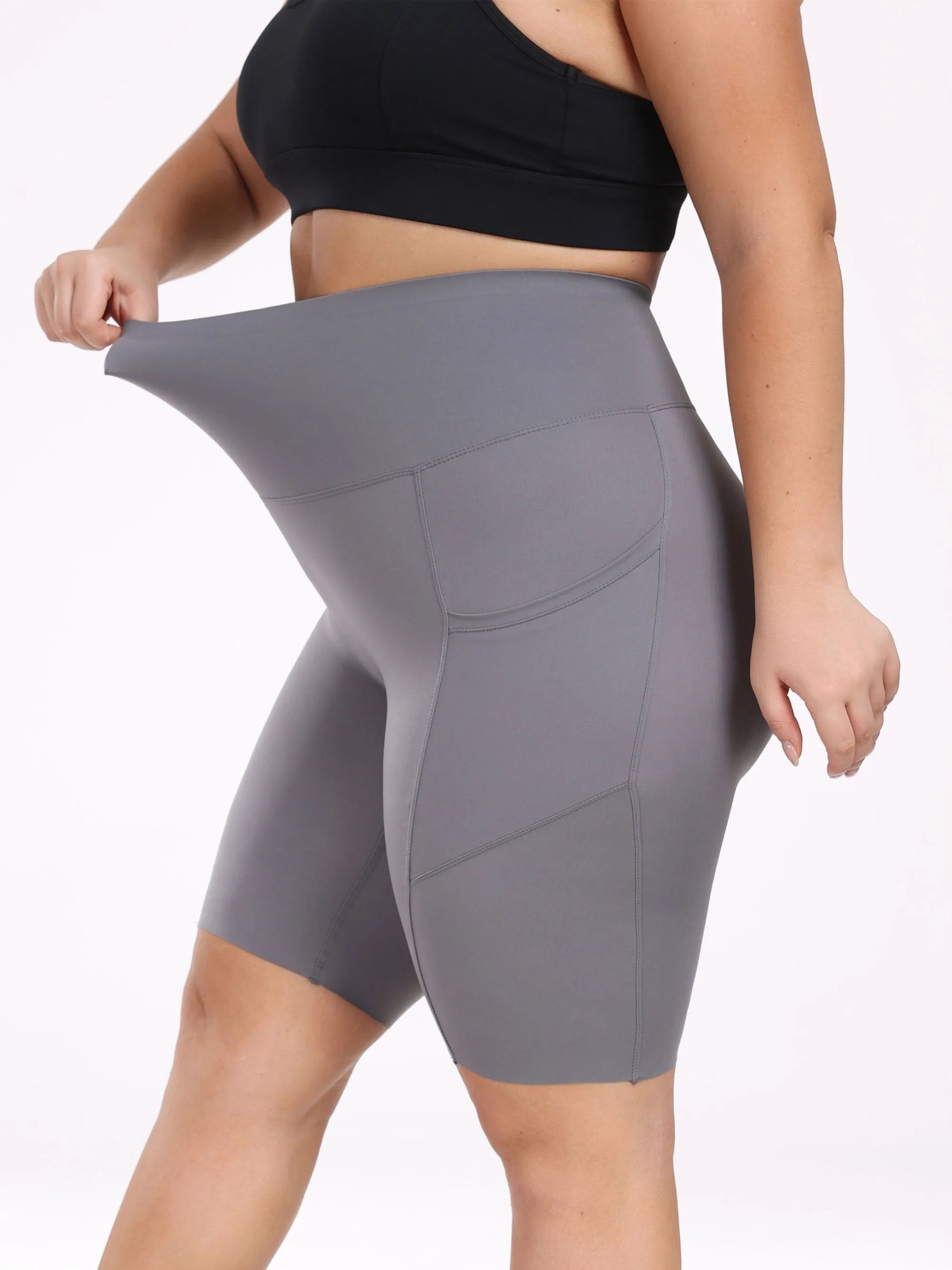 VICONOW 11inch Sculpting High-Waist Biker Shorts for Women - Powerful Tummy Control, Side Pockets, Perfect for Gym & Training sold by Showitty product image thumbnail 4