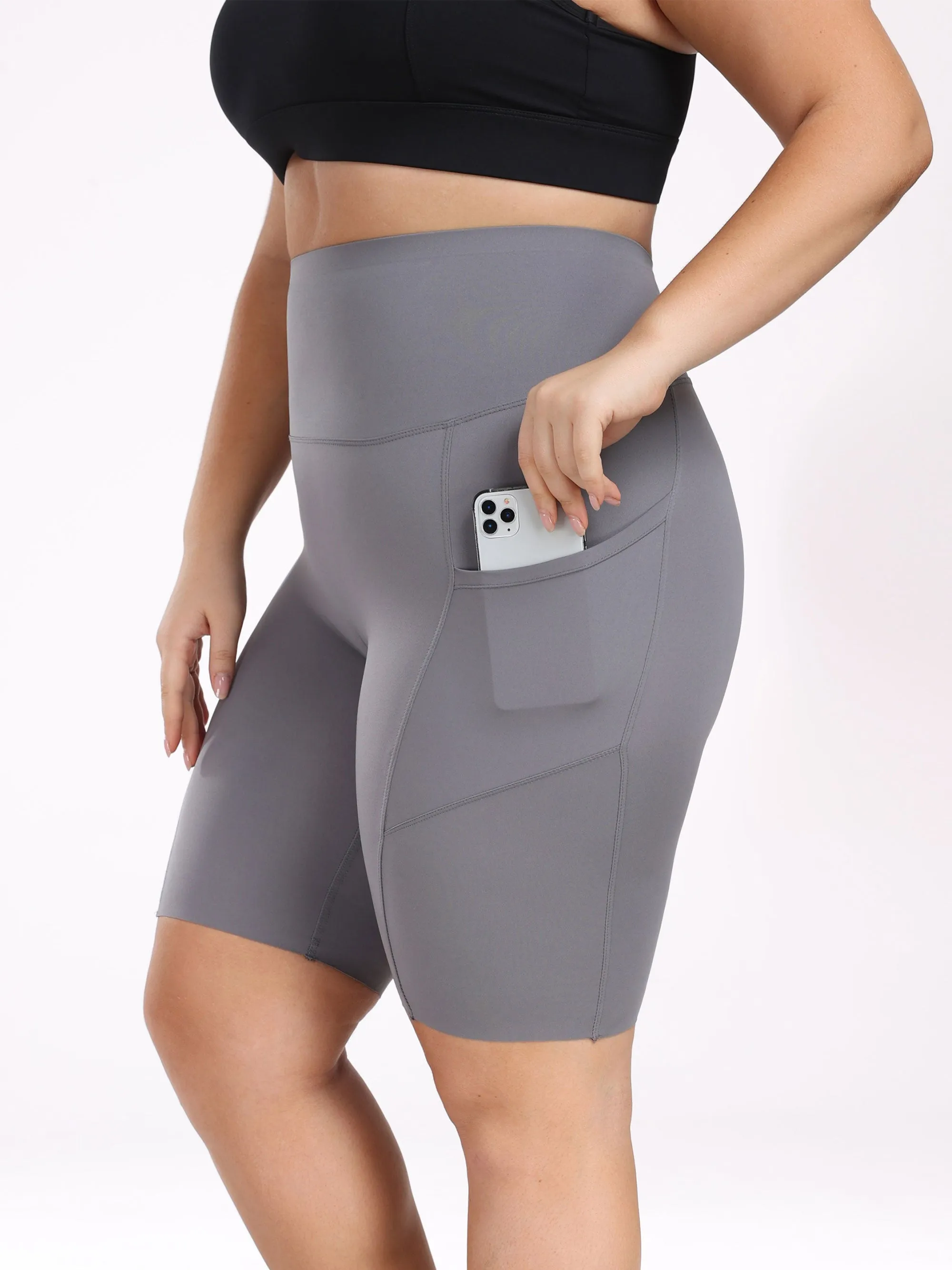 VICONOW 11inch Sculpting High-Waist Biker Shorts for Women - Powerful Tummy Control, Side Pockets, Perfect for Gym & Training sold by Showitty product image thumbnail 5