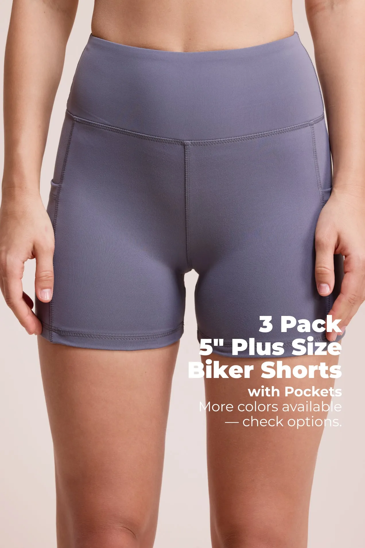 SHOWITTY 3 Pack 5 Inch Plus Size Biker Shorts Women with Pockets sold by Showitty