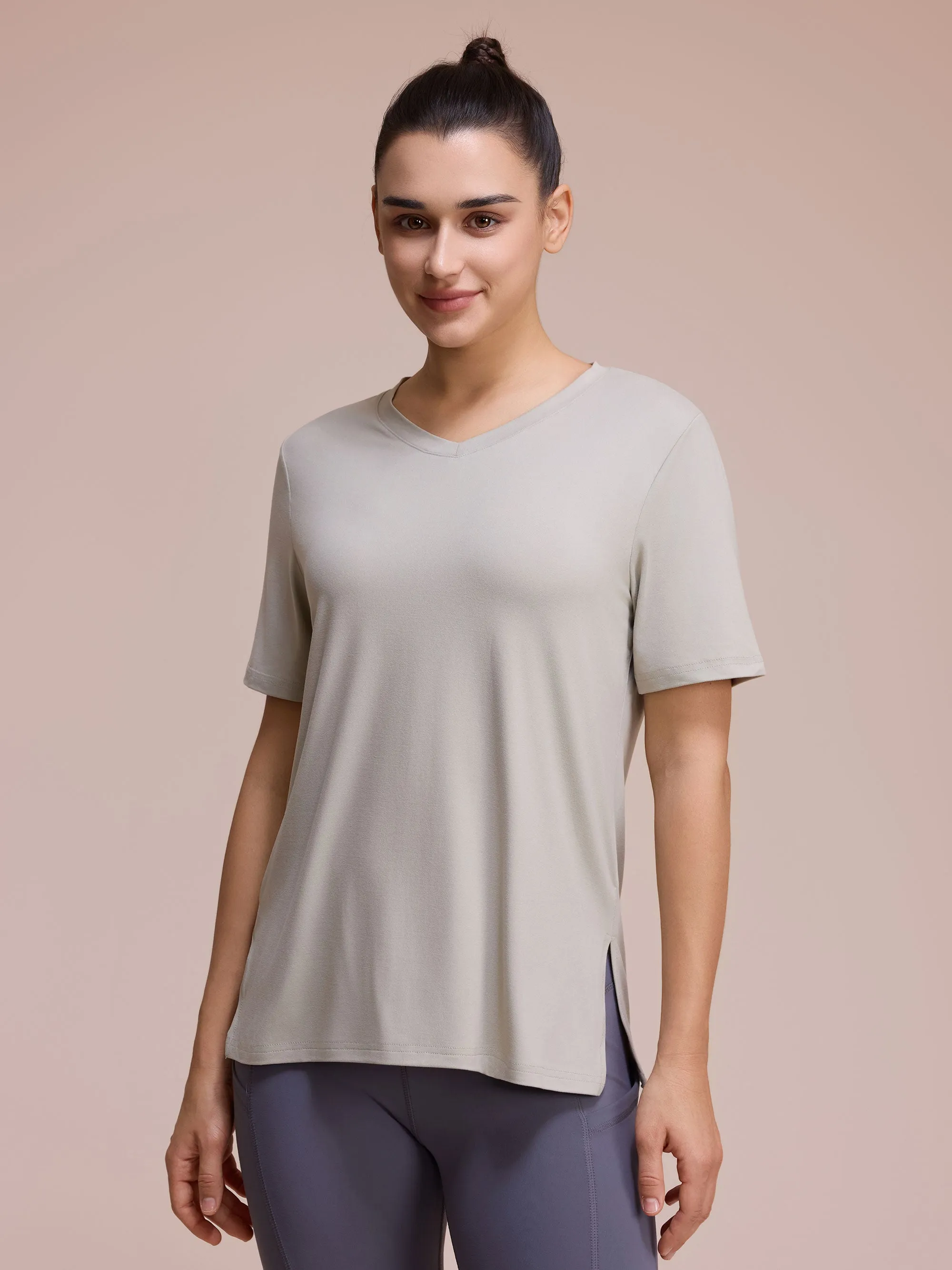 SHOWITTY 3-Pack Plus Size V-Neck T-Shirts for Women – Lightweight, Loose Fit Summer Essentials sold by Showitty product image thumbnail 2