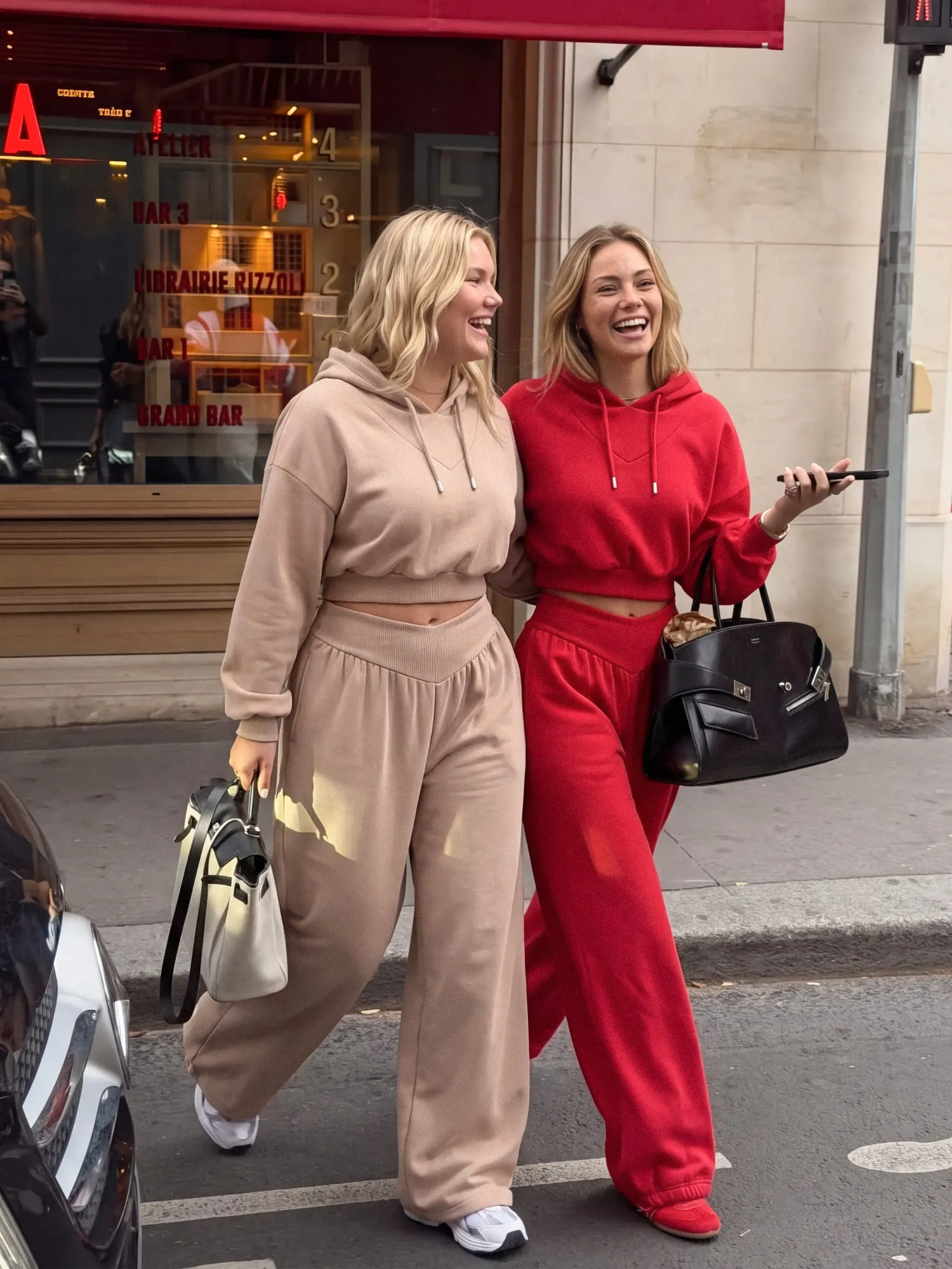 【Ready Together】SHOWITTY Womens Cropped Hoodie Pants Set V Neck Wide Leg Lounge Set Lightweight Casual Two Piece Outfit sold by Showitty product image thumbnail 2