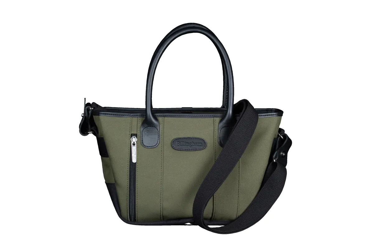 Key Grip Handbag - Sage FibreNyte/Black Leather made by Billingham