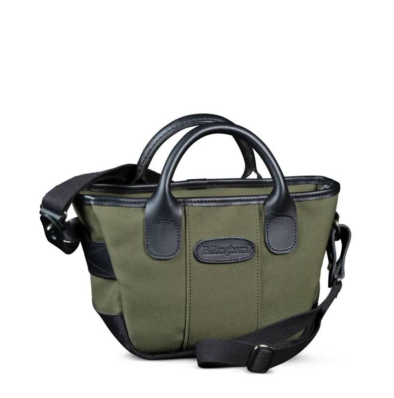 Dolly Grip Handbag - Sage FibreNyte/Black Leather made by Billingham