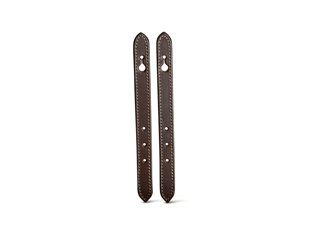 Front Straps - Chocolate Leather / Eventer (Pair) made by Billingham
