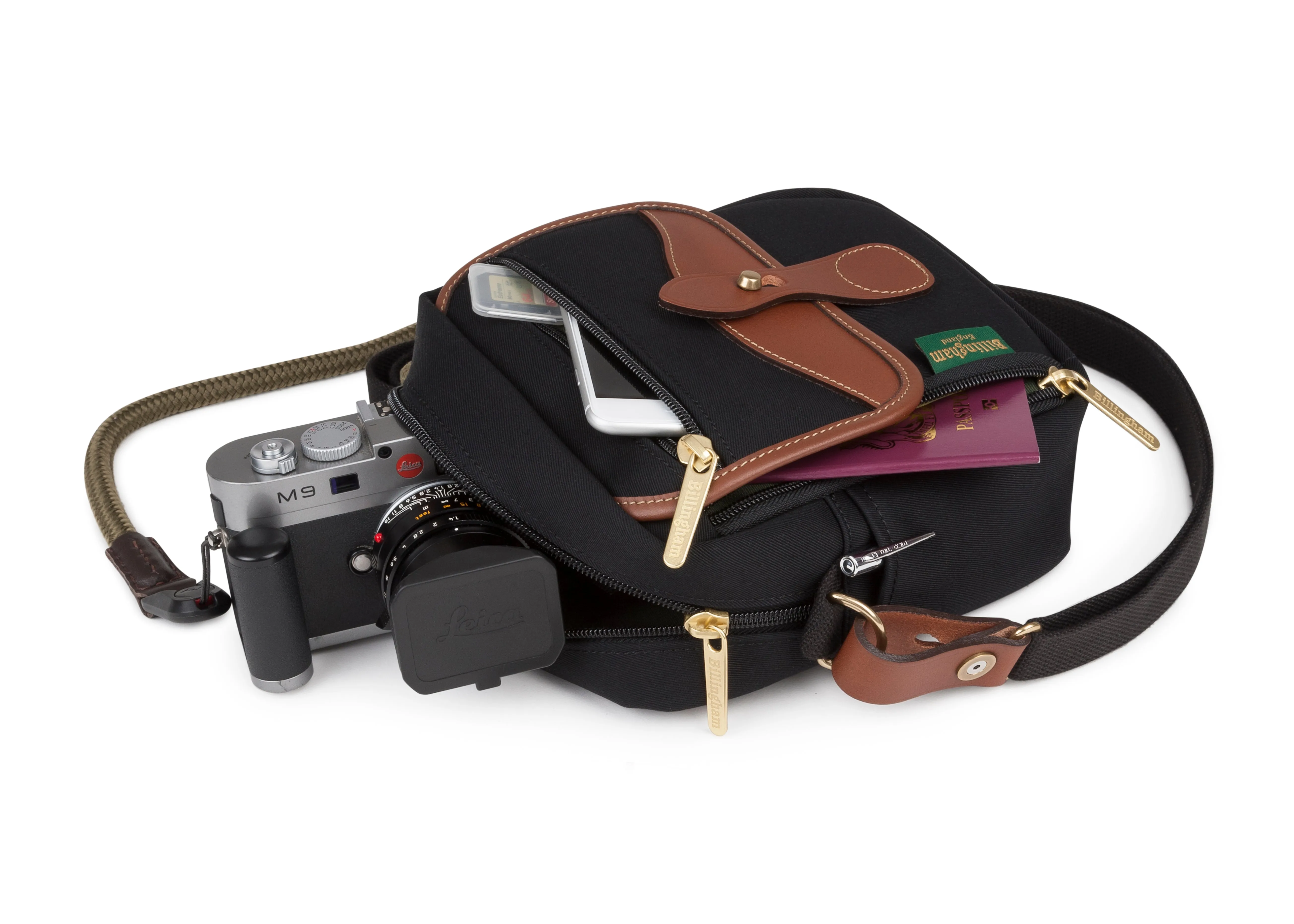 Pola Stowaway - Black Canvas / Tan Leather sold by Billingham product image thumbnail 2