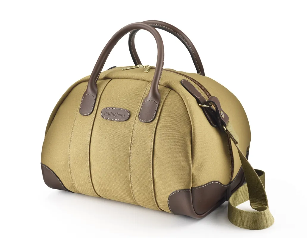 Overnighter Bag - Khaki FibreNyte / Chocolate Leather made by Billingham