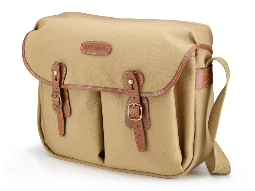 Hadley Large Camera Bag - Khaki Canvas / Tan Leather made by Billingham