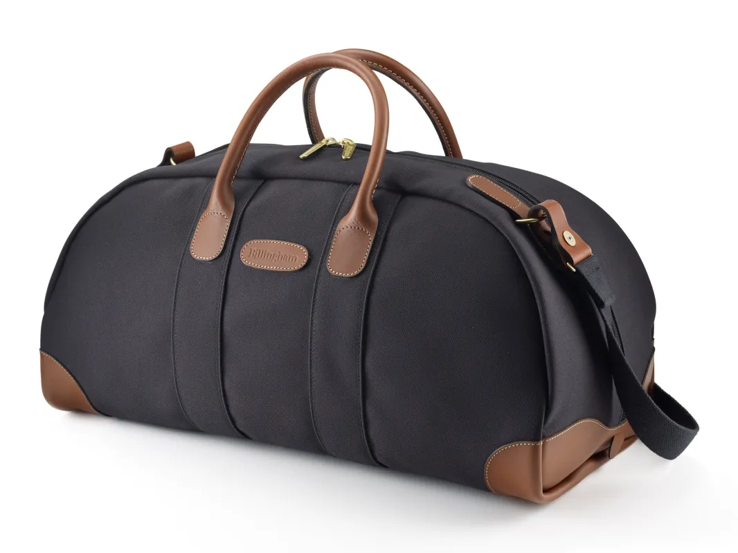 Weekender Bag - Black FibreNyte / Tan Leather made by Billingham