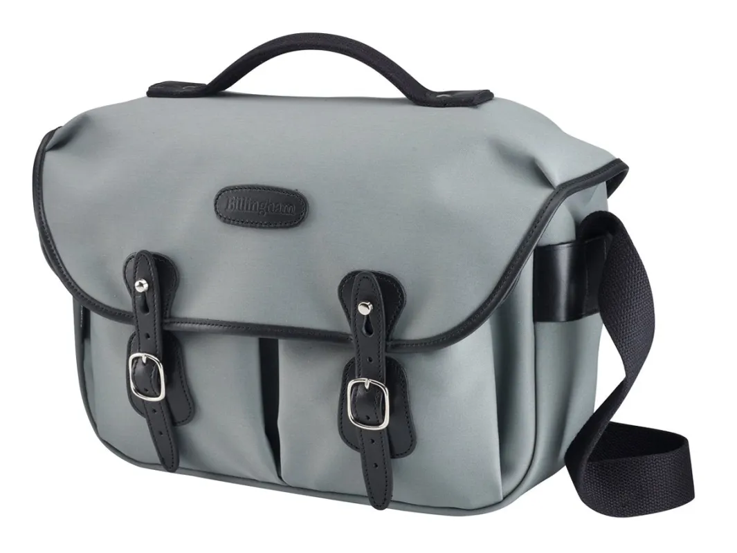 Hadley Pro Camera Bag - Grey Canvas / Black Leather made by Billingham