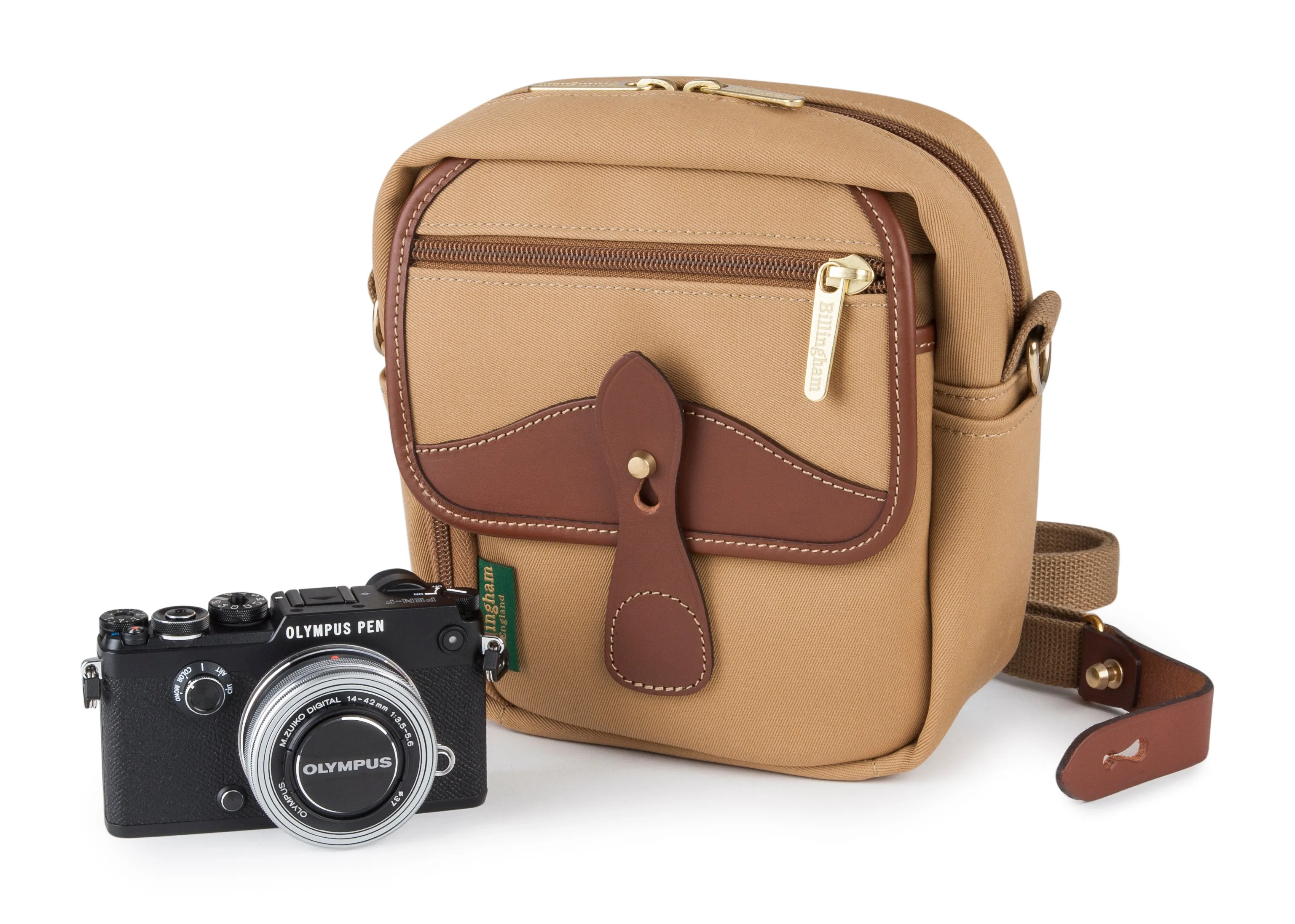 Pola Stowaway - Khaki Canvas / Tan Leather sold by Billingham product image thumbnail 4