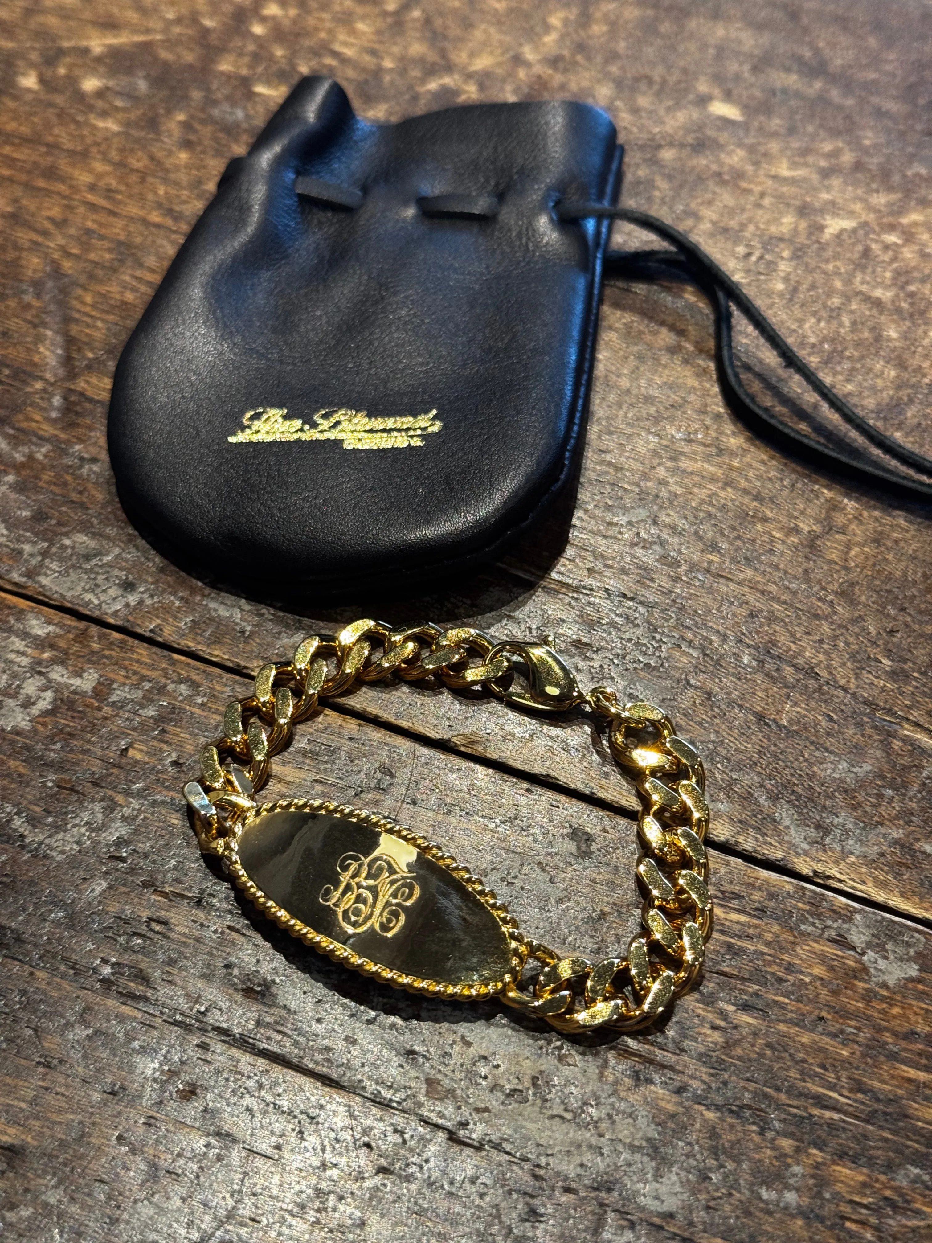 BLD044 SIGNET ID BRACELET "BRASS" sold by Blurred Co