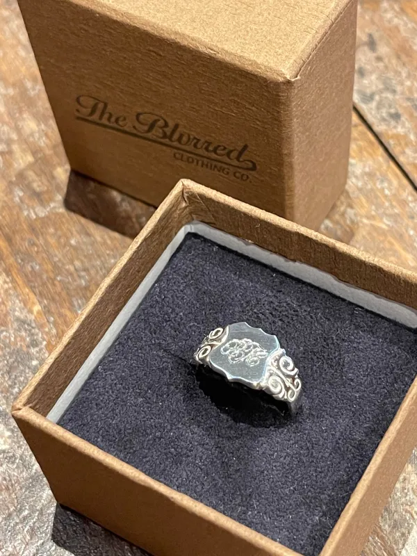 BLD045 SIGNET RING "SILVER925" made by Blurred Co