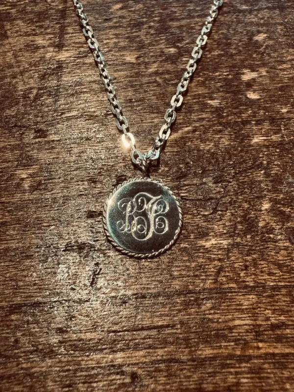 BLD053 SILVER925 SIGNET NECKLACE made by Blurred Co