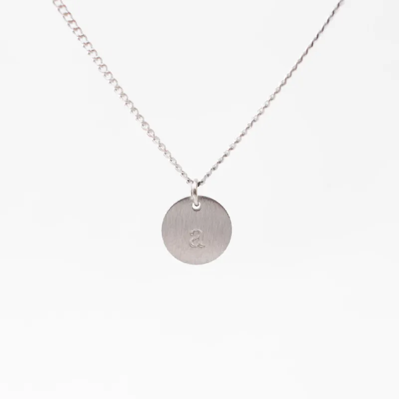 Lowercase Silver Initial Necklace sold by Silver Lotus