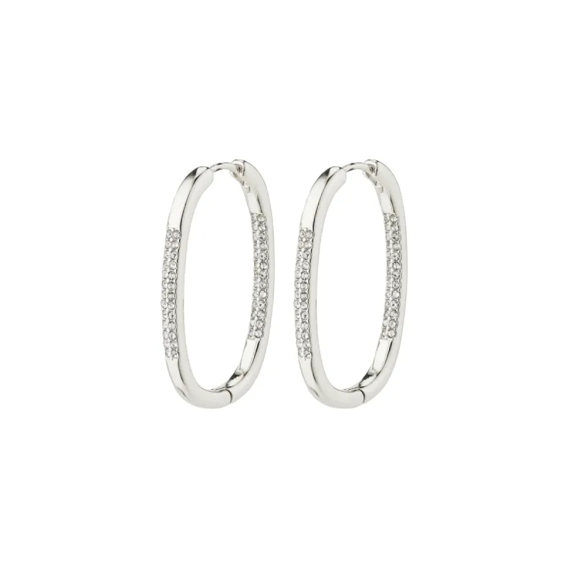 Star Silver Plated Hoops sold by Silver Lotus