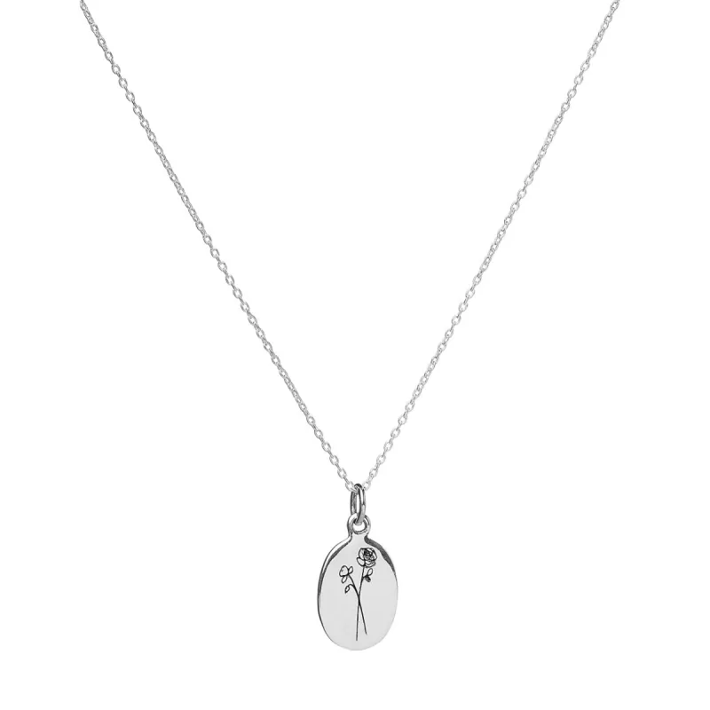 June Birth Month Flower Necklace sold by Silver Lotus