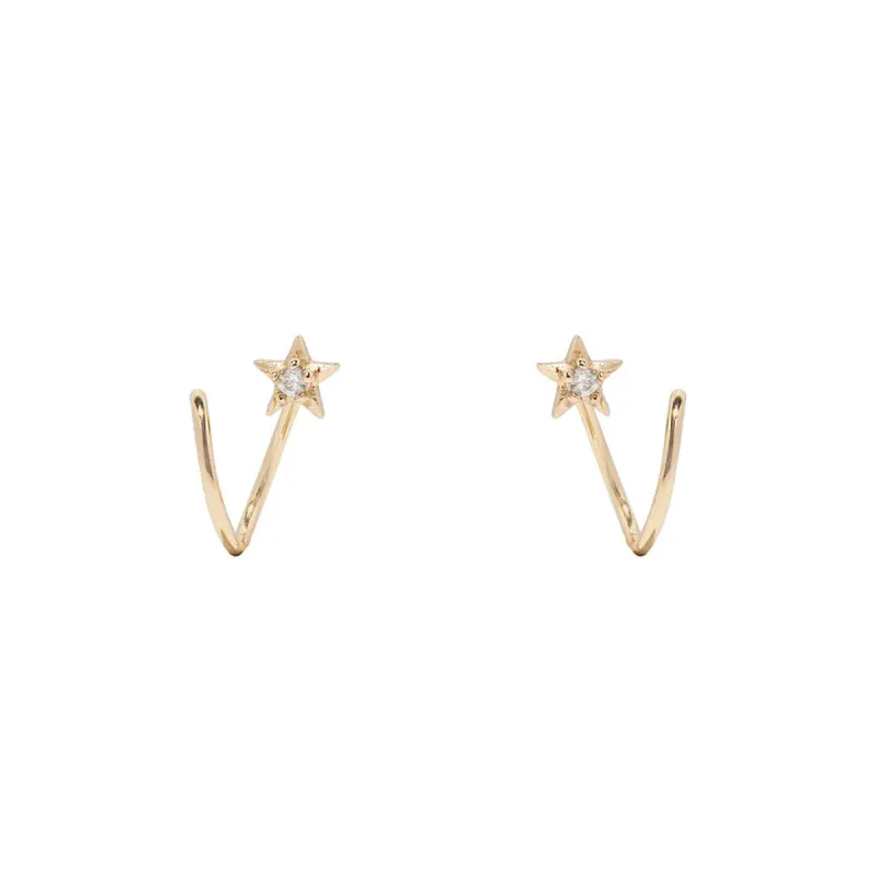 Andrea Pull Through Hoop Style Earrings sold by Silver Lotus