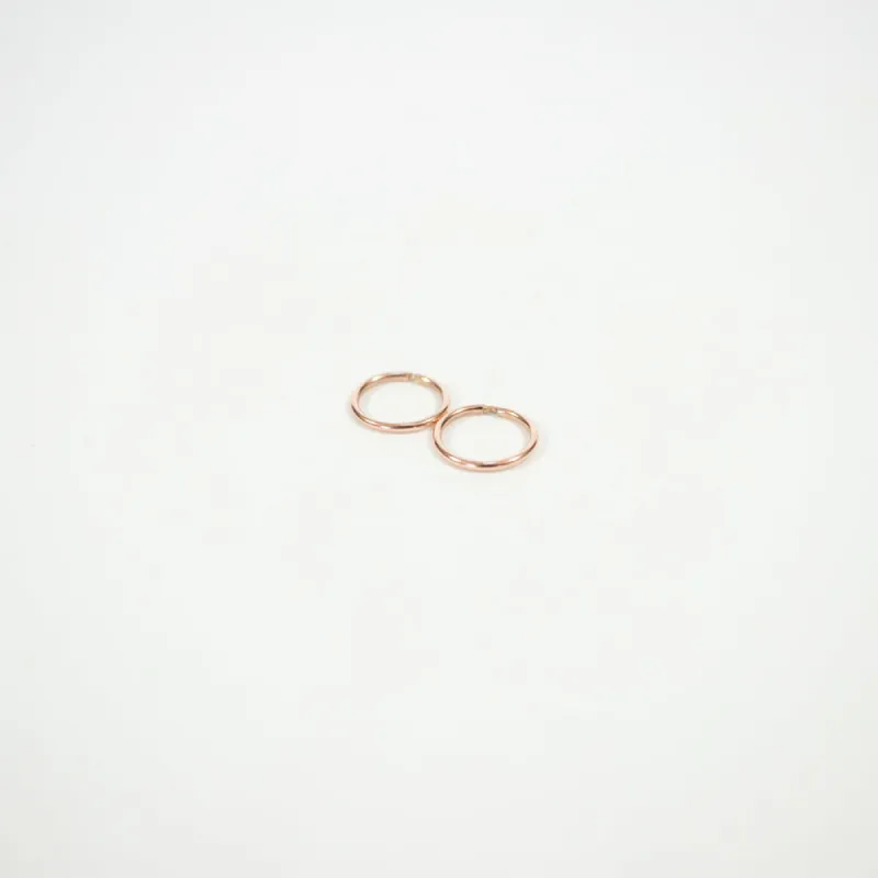 10K Rose Gold Hoops sold by Silver Lotus